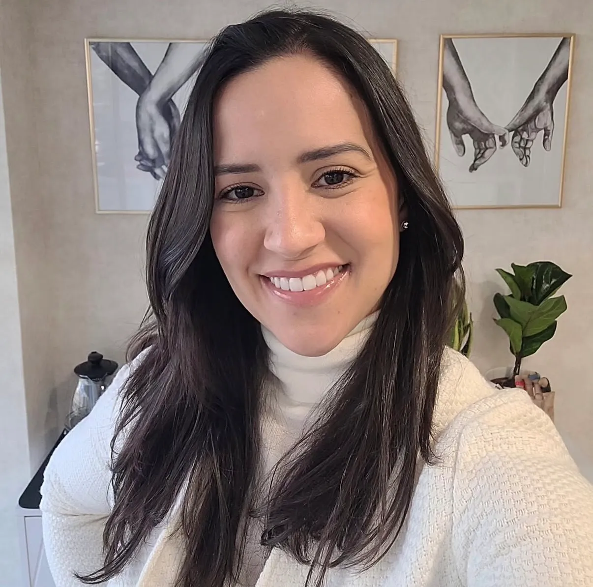 Retrato de Raquel Fernandes no consultório